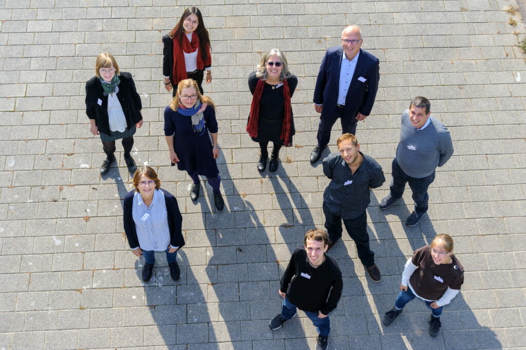Gruppenfoto von oben